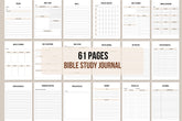 Bible Study Journal - 61 Pages